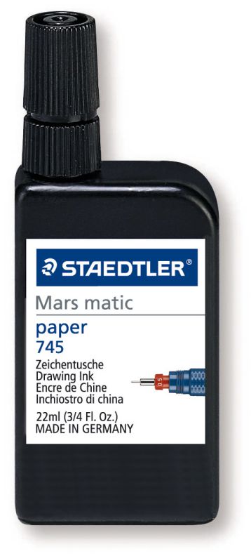 ΜΕΛΑΝΙ 22ML ΜΑΥΡΟ ΓΙΑ ΡΑΠΙΔΟΓΡΑΦΟ MARS MATIC